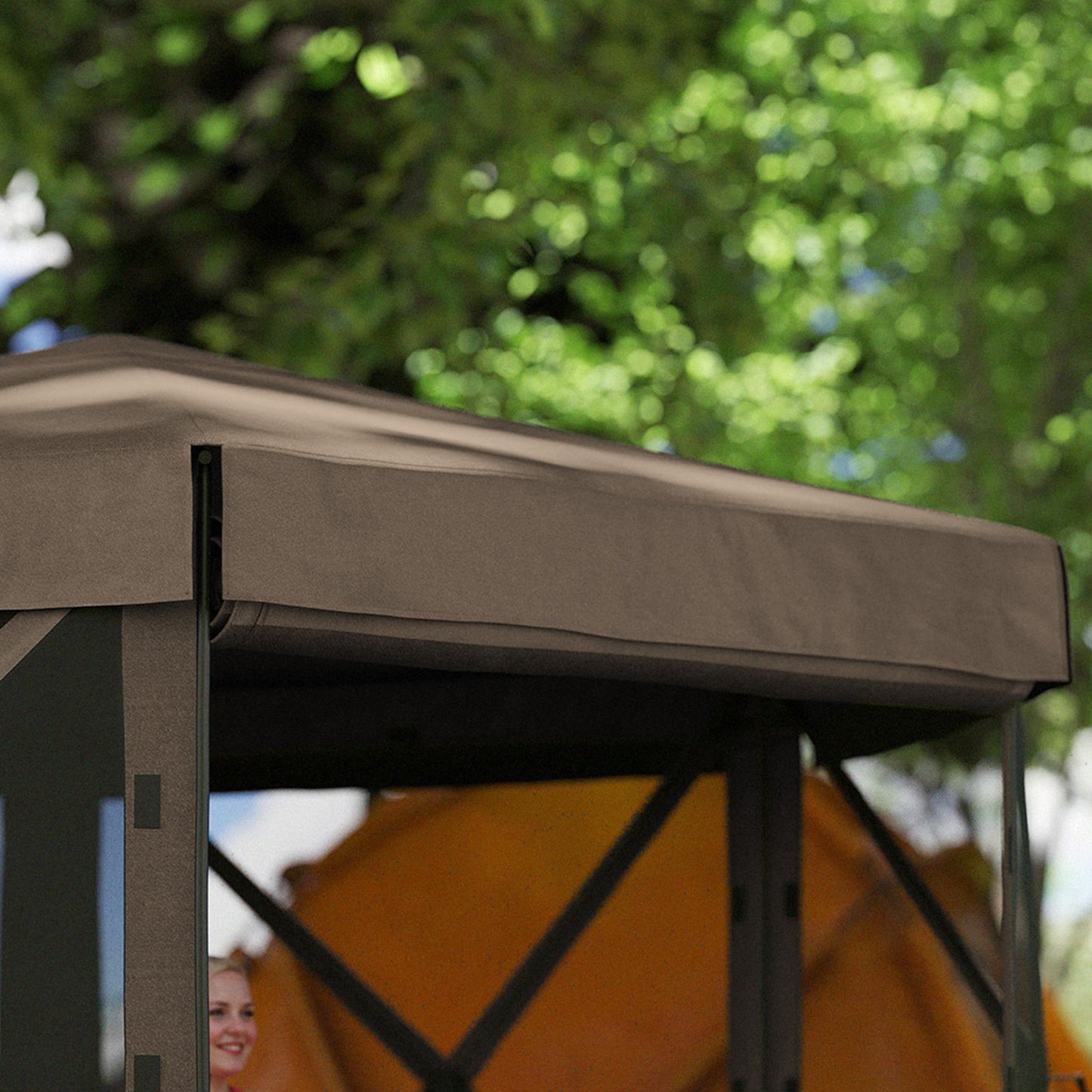 3 x 3(m) Hexagon Pop Up Gazebo with 5 Sides and Carry Bag, Waterproof, UV Resistant Party Tent Instant Event Shelter