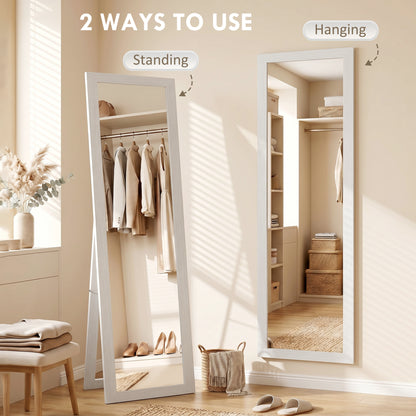 37 x 157 cm Full Length Mirror - White