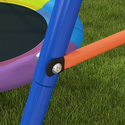Metal Kids Swing Set Nest Swing Seat with A-Frame Structure for Outdoor Use - Multicoloured