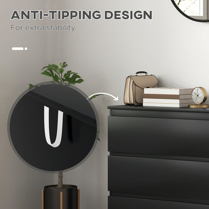 Chest of Three Drawers - Black