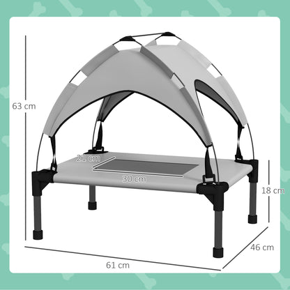 Cooling Raised Pet Bed w/ Washable Breathable Mesh, for Mini Small Dogs, 61 x 46 x 63cm - Light Grey
