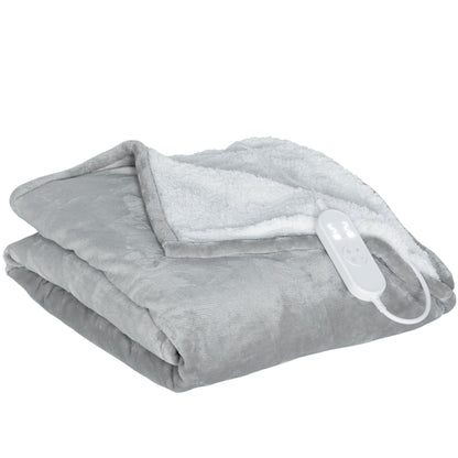 Heated Blanket 180 x 130cm, Electric Throw Blanket with 10 Heat Levels and 10H Timer