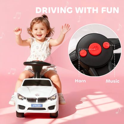 Ride on Car Baby Toddler Walker Foot to Floor Sliding Car Slider, White