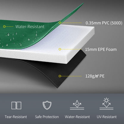 12FT Trampoline Spring Cover, Plastic Trampoline Pad Replacement Safety Guard, Green