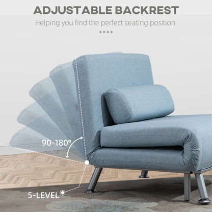 3-in-1 Convertible Chair Bed – Sky Blue
