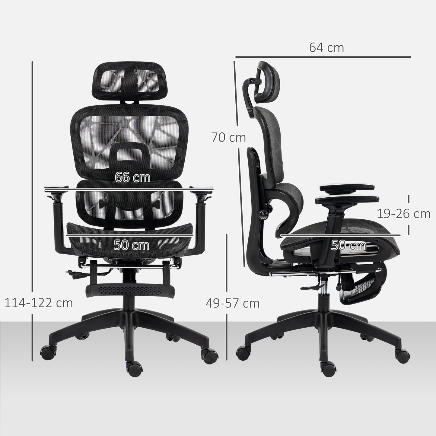 Multi-Adjustable Mesh Office Chair - Black