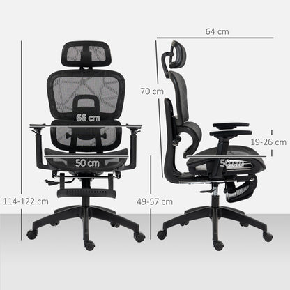 Multi-Adjustable Mesh Office Chair - Black