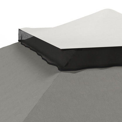 Pop Up Canopy Tent with Double Roof, Zipped Mesh Sidewalls, Carrying Bag, Height Adjustable for Patio Garden, Dark Grey