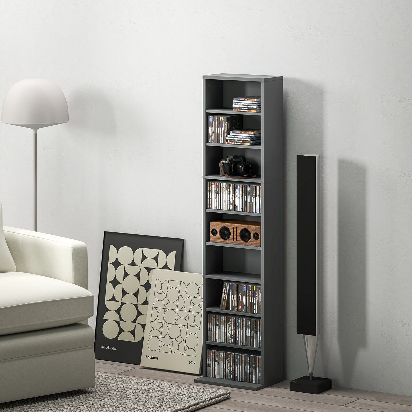 260 Narrow CD Storage Unit - Grey