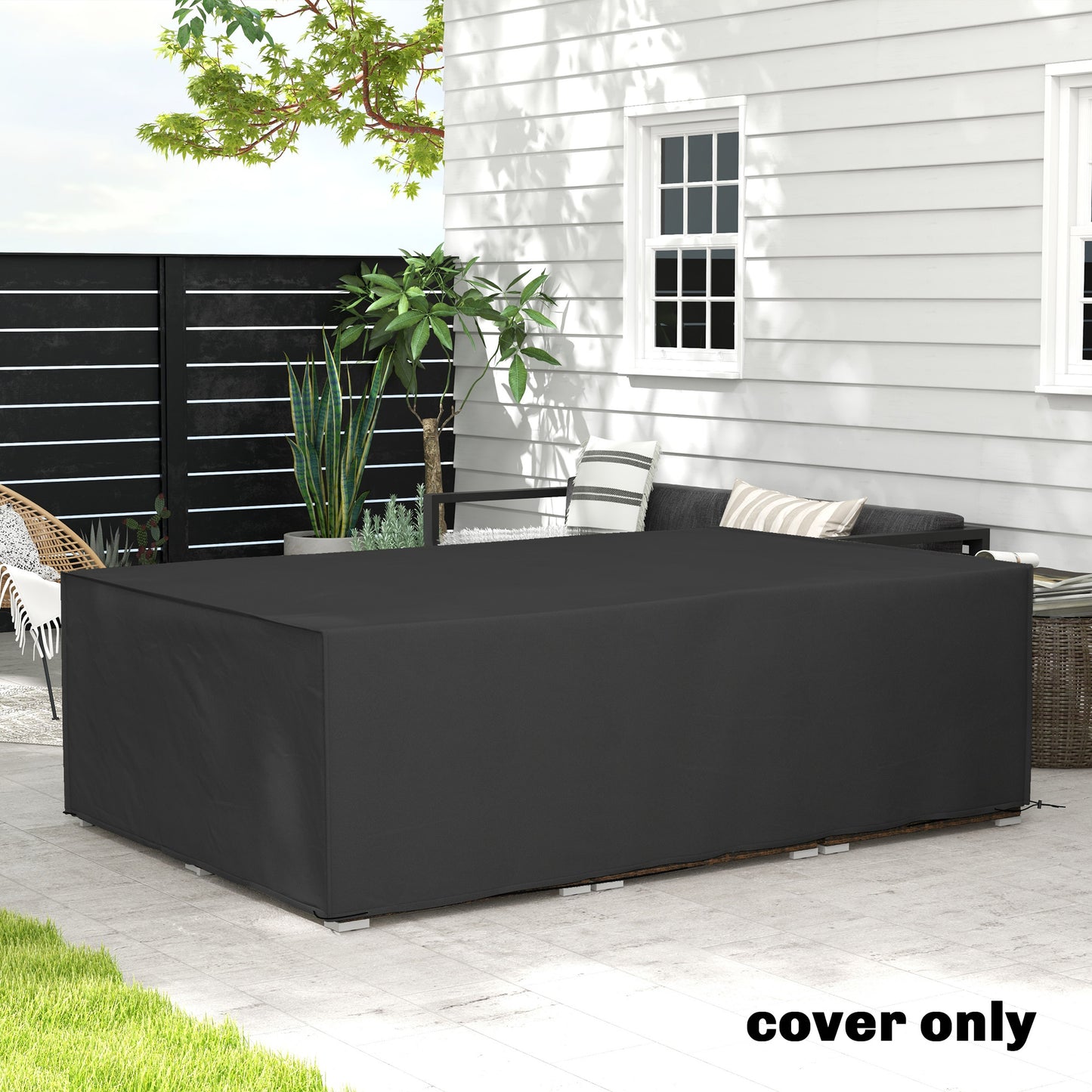 155 x 222cm Waterproof Furniture Cover - Black