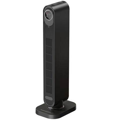 2000W Ceramic Electric Heater with Fan, Timer, Oscillation - Black