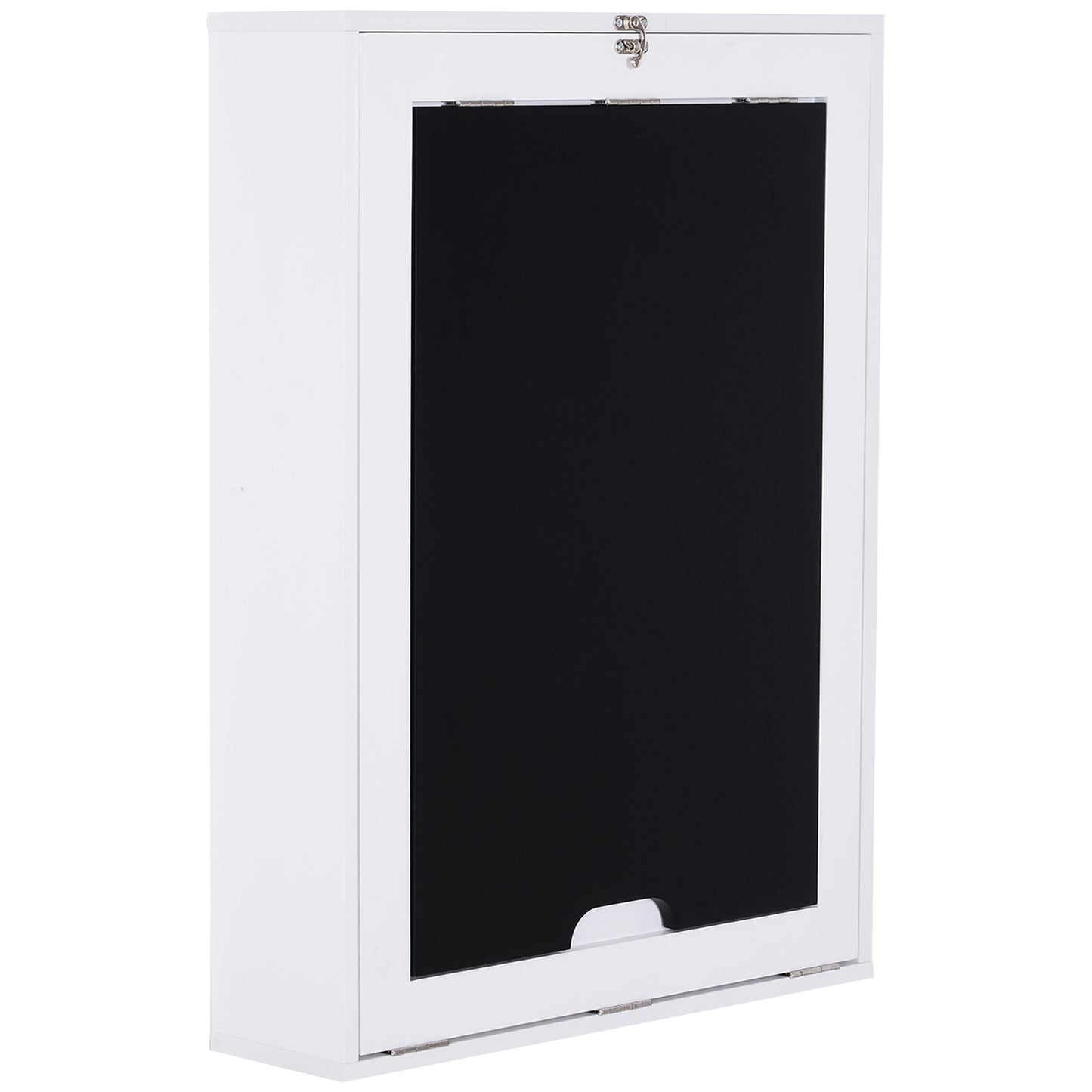 Folding Wall-Mounted Drop-Leaf Table, Convertible Wall Table With Chalkboard and Storage Shelf