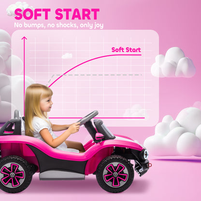 Volkswagen Licensed Kids Electric Car with Remote Control for Ages 3-6 Years, Pink