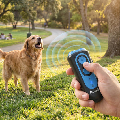 Anti Barking Device for Dogs, Ultrasonic Stop Dog Barking Device with 5 Modes & Vibration, LED Flashlight