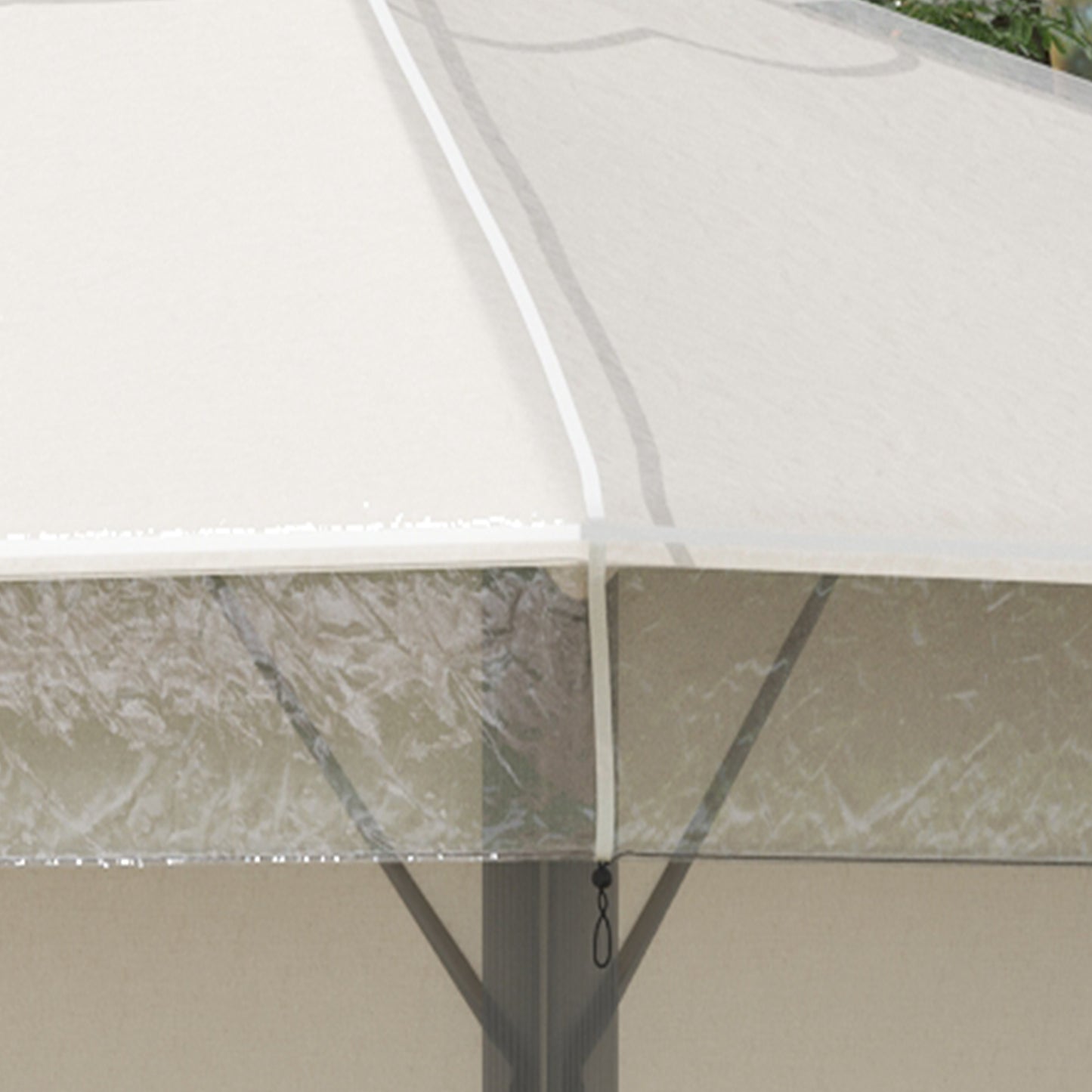 3 x 3 (m) Gazebo Protective Cover, Waterproof Transparent Gazebo Replacement Canopy Cover Top for Canopy and Tent