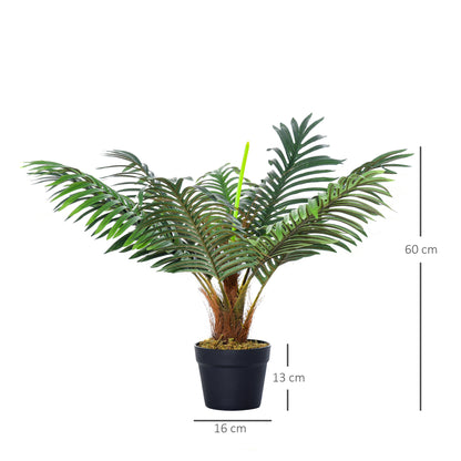 60cm Artificial Palm Tree Fake Plant in Pot - White