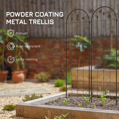 Set of Four Spiral Anchor Garden Trellis Panels