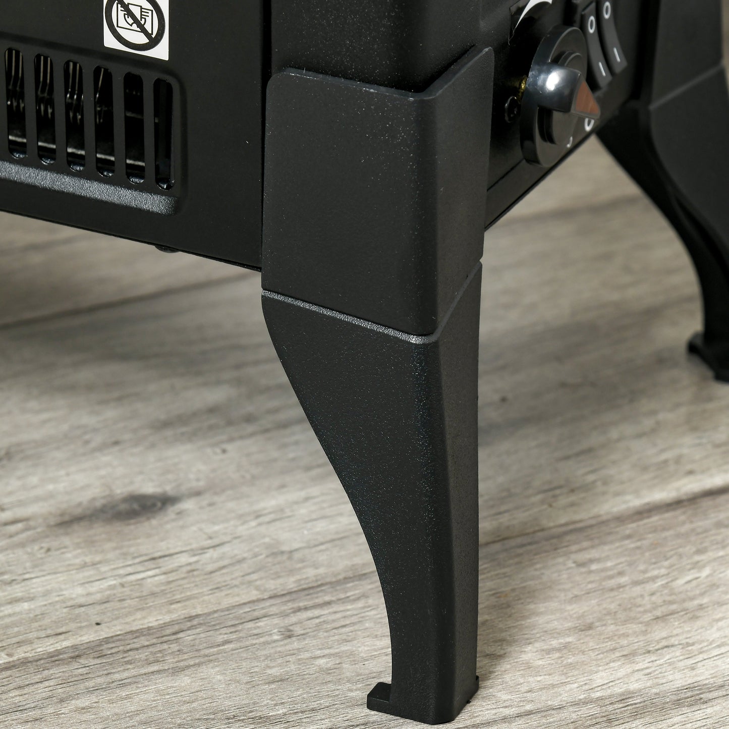 Electric Fireplace Stove, Free Standing Fireplace Heater with Realistic Flame Effect, Dual Power Settings (1800-2000W)