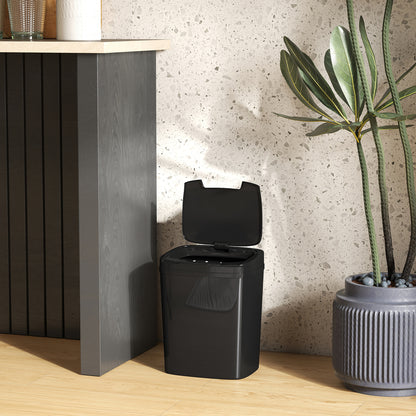 15L Sensor Bin, Automatic Touchless Kitchen Bin, Easy Clean, Battery Operated for Home Office, Bedroom, Bathroom, Black