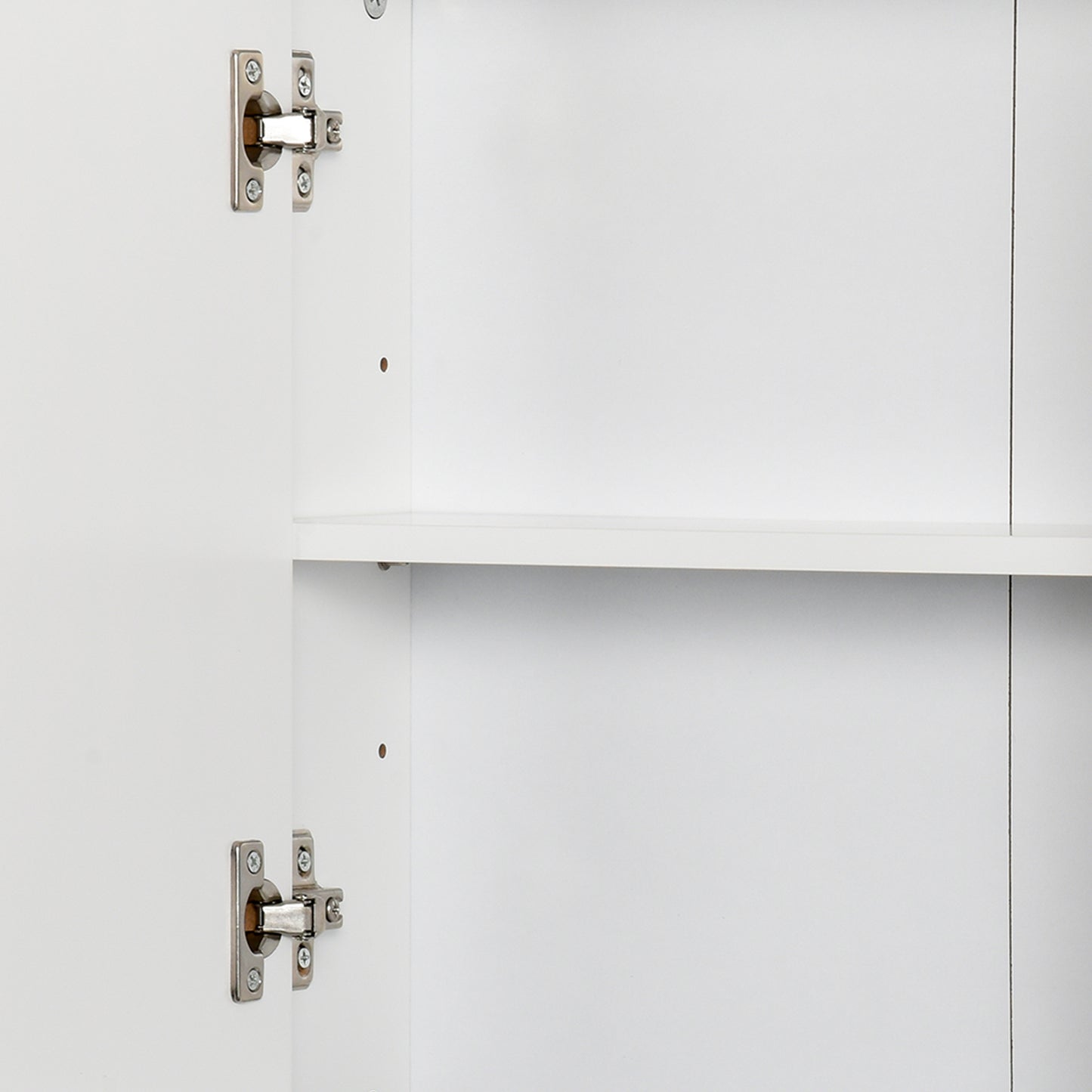 Bathroom Mirror Cabinet Wall Mounted Storage Shelf Bathroom Cupboard Double Door, White