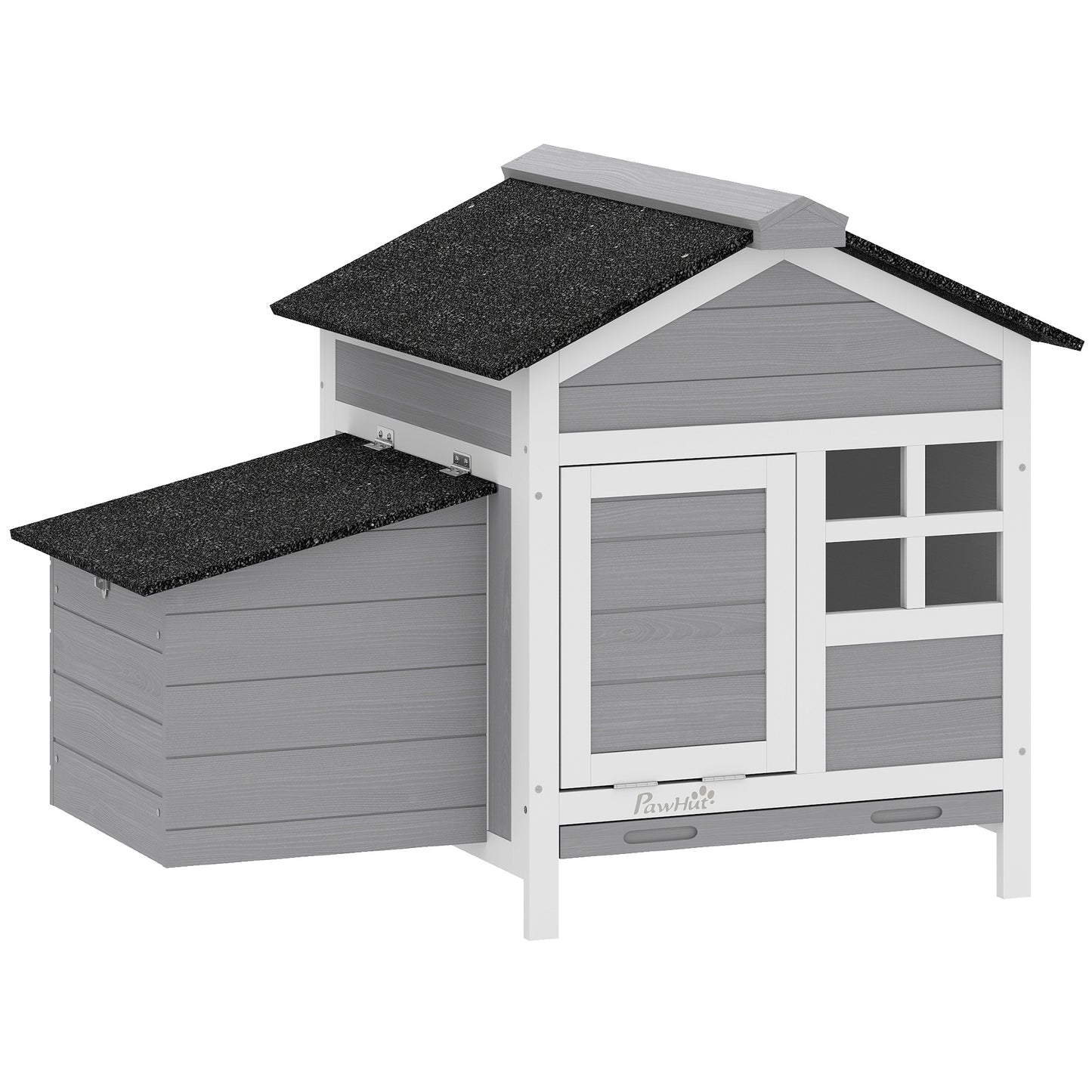 Wooden Chicken Coop with Pull-Out Tray Nesting Box for 1-2 Chickens