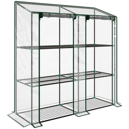 46 x 143cm Three-Shelf Mini Greenhouse - Clear