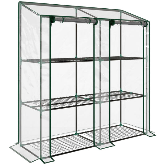 46 x 143cm Three-Shelf Mini Greenhouse - Clear