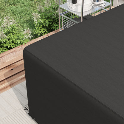 Outdoor Garden Furniture Cover Waterproof, Anti-UV 600D Heavy Duty Oxford Fabric Patio Furniture Cover for Rectangular Sofa T