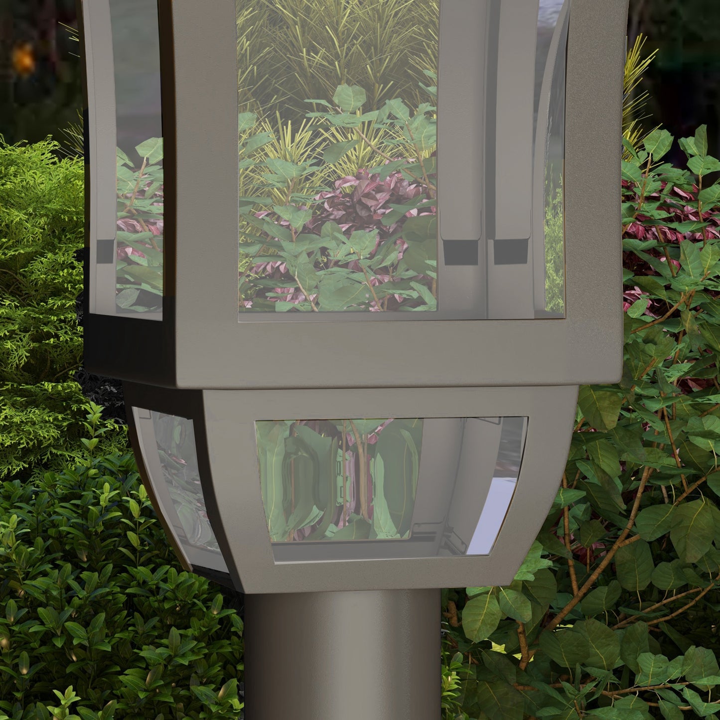 1.3 m Garden Lamp Post Light, LED Outdoor Solar Post Lights, Waterproof IP44 for Patio, Garden, Pathway, Cool White