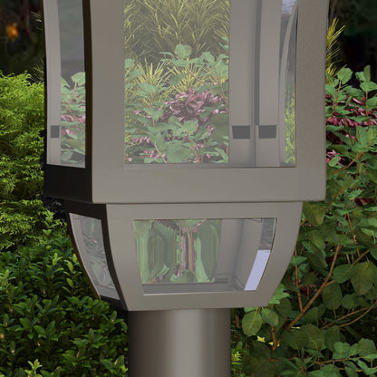1.3 m Garden Lamp Post Light, LED Outdoor Solar Post Lights, Waterproof IP44 for Patio, Garden, Pathway, Cool White