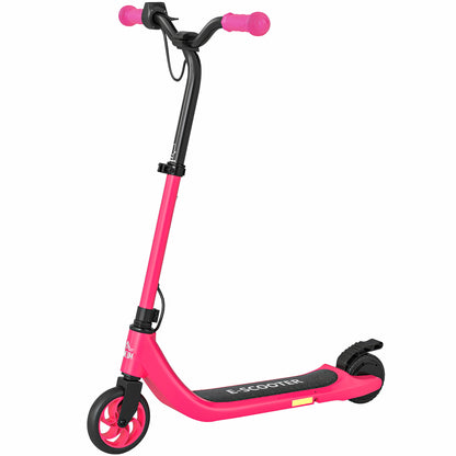 Electric Scooter for Kids 6+, Foldable E Scooter, Up to 8 KM/H, Maximum Range 6 KM, Adjustable Height, Pink