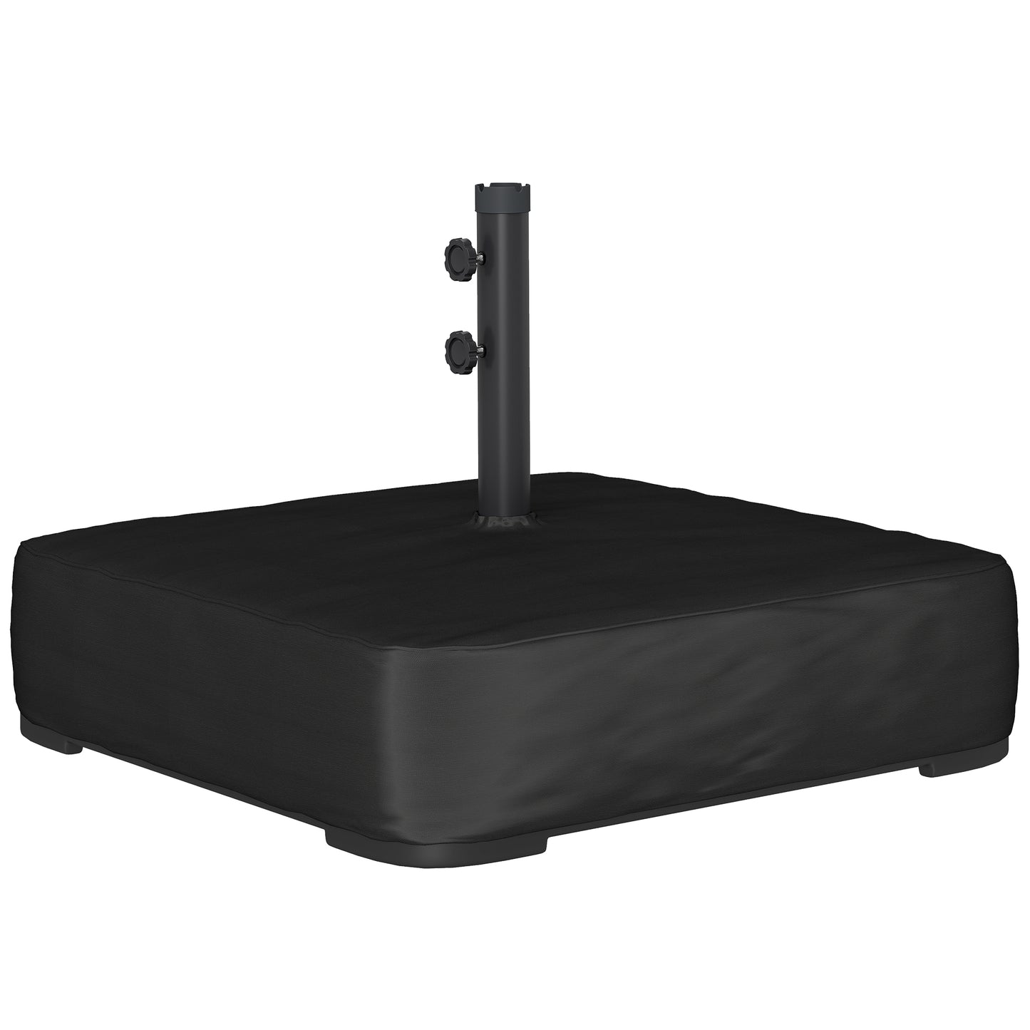 Garden Parasol Base 80 kg Sand Filled Heavy Duty Stand for Cantilever Umbrellas and 48 mm Poles Black