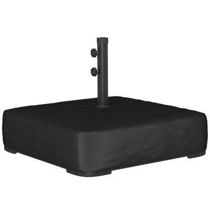 Garden Parasol Base 80 kg Sand Filled Heavy Duty Stand for Cantilever Umbrellas and 48 mm Poles Black
