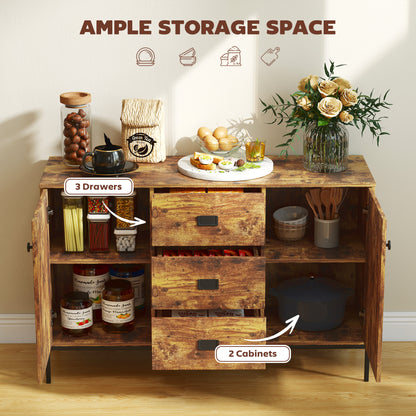 Modern Rustic Brown Sideboard