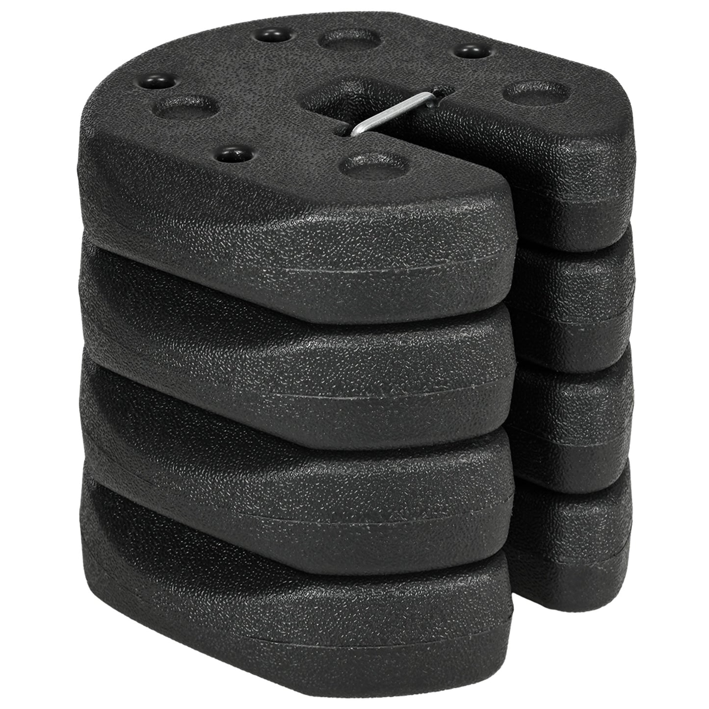 Total 12KG Gazebo Weights Set of 4, Weights for Gazebo Legs with Reinforce Pins and Carry Belt, for Canopies Tents