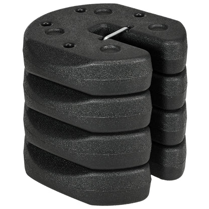 Total 12KG Gazebo Weights Set of 4, Weights for Gazebo Legs with Reinforce Pins and Carry Belt, for Canopies Tents