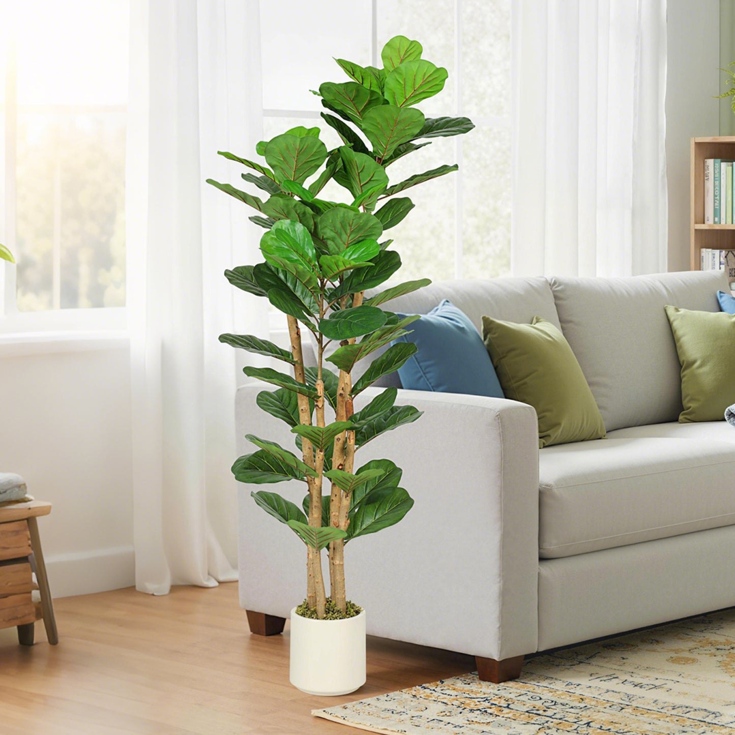 150cm Artificial Fiddle Leaf Fig Tree - Green