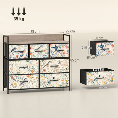 7-Drawer Chest of Drawers - White