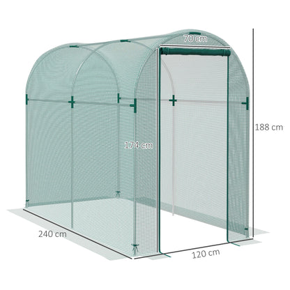240 x 120cm Mini Polytunnel Greenhouse