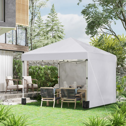 3 x 3 (M) Pop Up Gazebo, UPF 30+ with 2 Sidewalls, Leg Weight Bags and Wheeled Bag