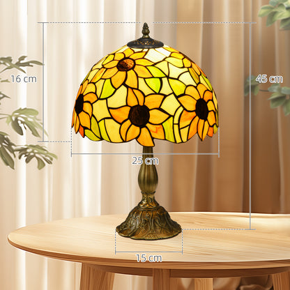 Tiffany Stained Glass Table Lamp, Handmade Antique Bedside Lamp for Bedroom, Living room, Home, Nightstand