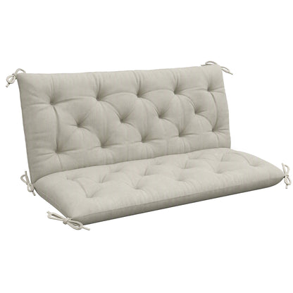 Garden Bench Cushion, 2 Seater Swing Chair Cushion, Seat Pad with Ties for Indoor and Outdoor Use, 110 x 120 cm