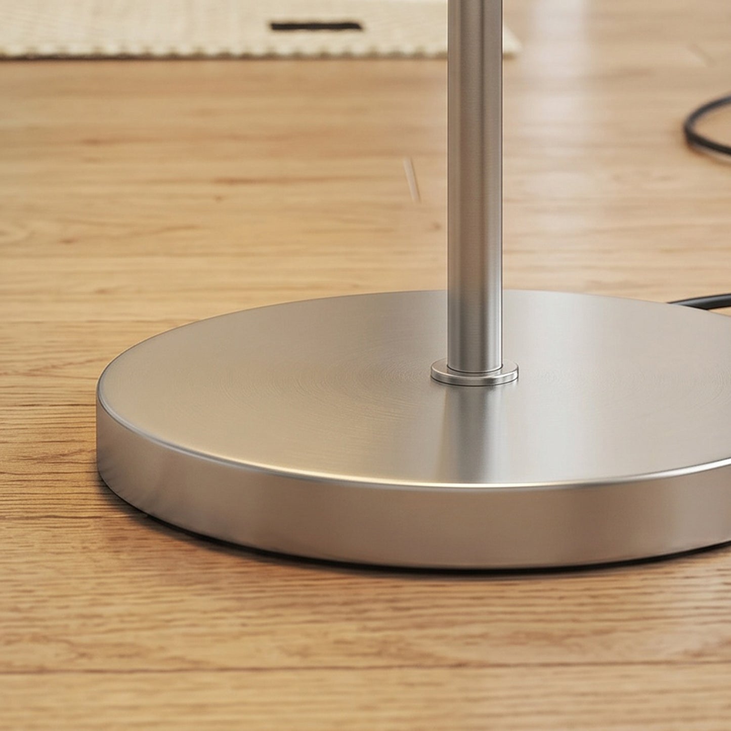 LED Floor Lamp, Modern Standing Lamp with 3 Colour Temperatures, Globe Glass Shades and Foot Switch, Silver Tone