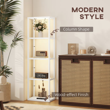 Four-Shelf Floor Lamp - White