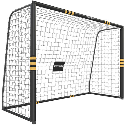 Football Goal, 10 x 6.5ft Football Net with Ground Stakes, EPE Foam Padding and Metal Frame, Easy Assembly, Yellow