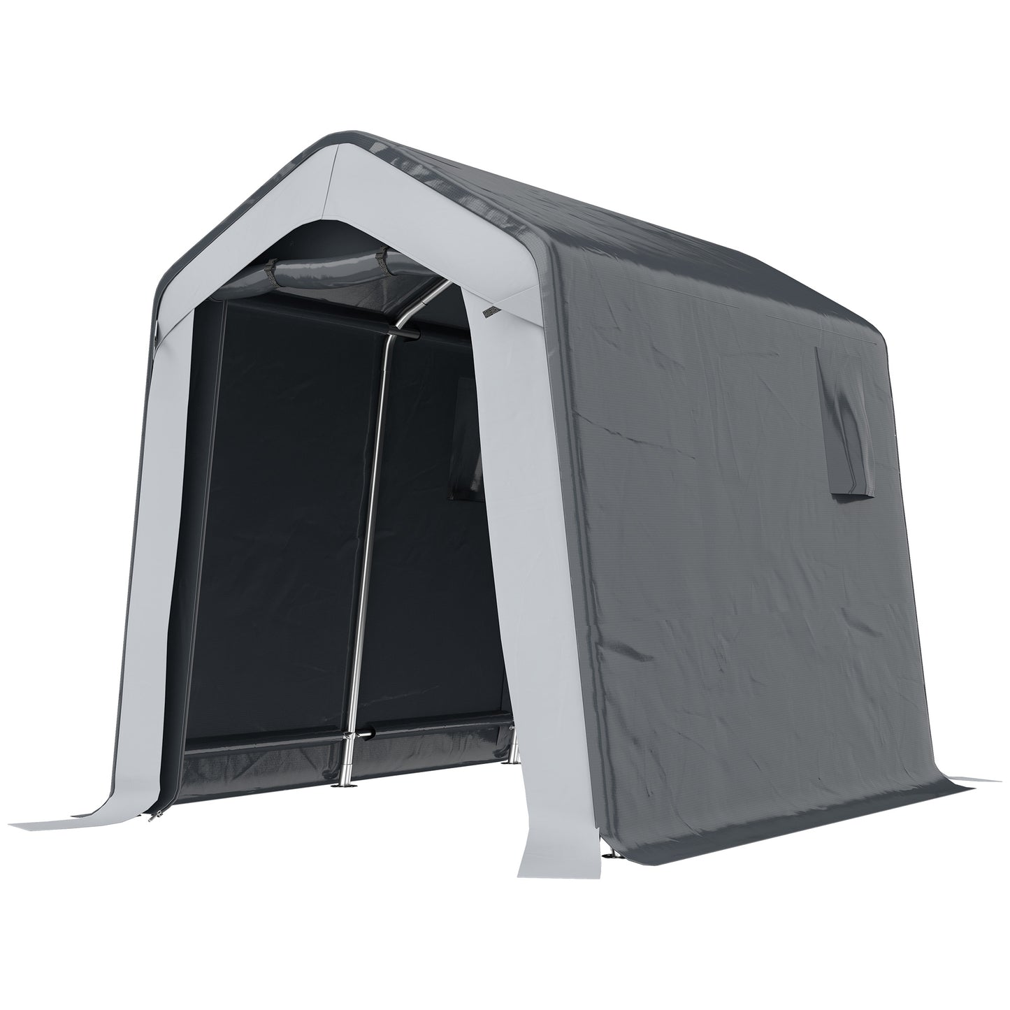 1.8 x 2.4m Garden Storage Shed Tent, Waterproof Portable Shed Shelter for Motorbike, Garden Tools, Bike Storage