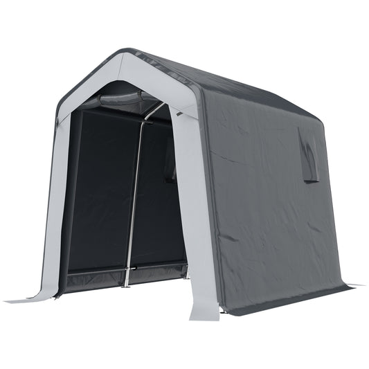 1.8 x 2.4m Garden Storage Shed Tent, Waterproof Portable Shed Shelter for Motorbike, Garden Tools, Bike Storage