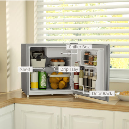 46 Litre Lockable Countertop Fridge - Grey