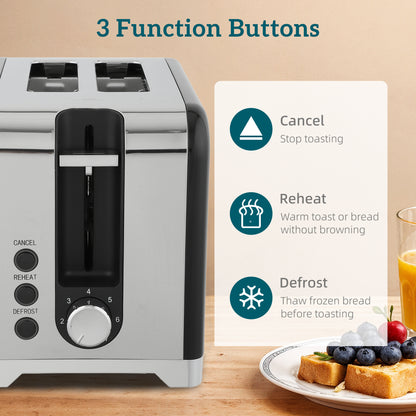 Retro Toaster and Kettle Set - Black