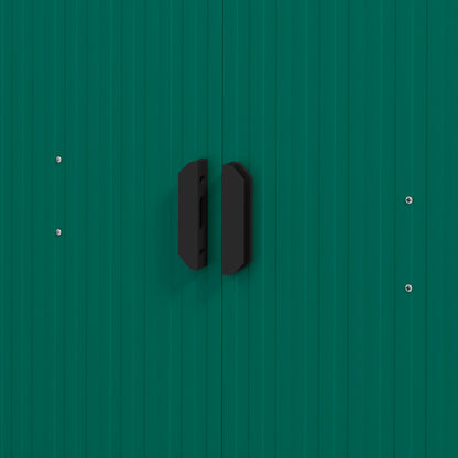 6.5ft x 3.5ft Metal Garden Storage Shed for Outdoor Tool Storage with Double Sliding Doors, Green
